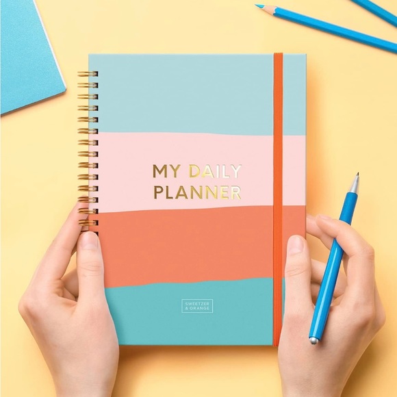 5/$20🛍️ Sweetzer&Orange Undated Planner: Meal, Habit, Tracker, Daily To Do List - Picture 2 of 7